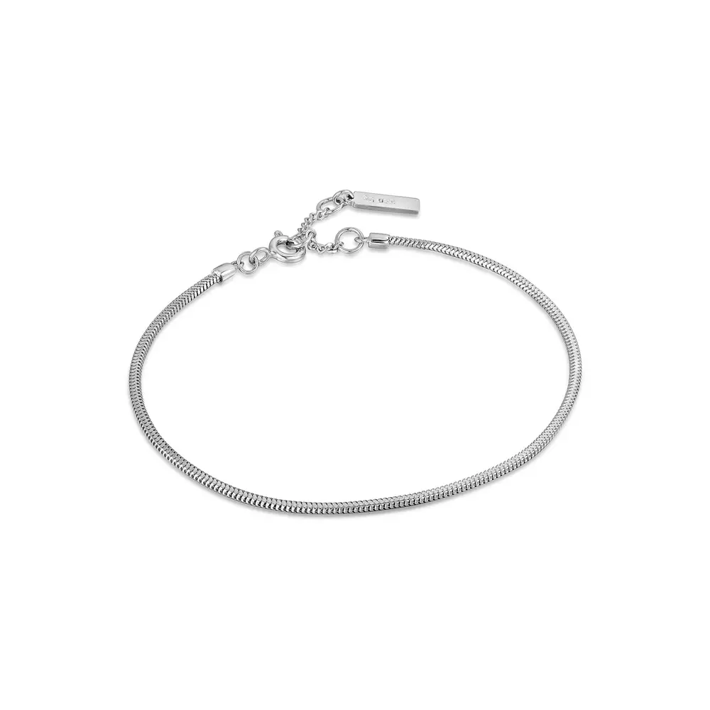  Silver snake chain bracelet - B038-02H - Ania Haie