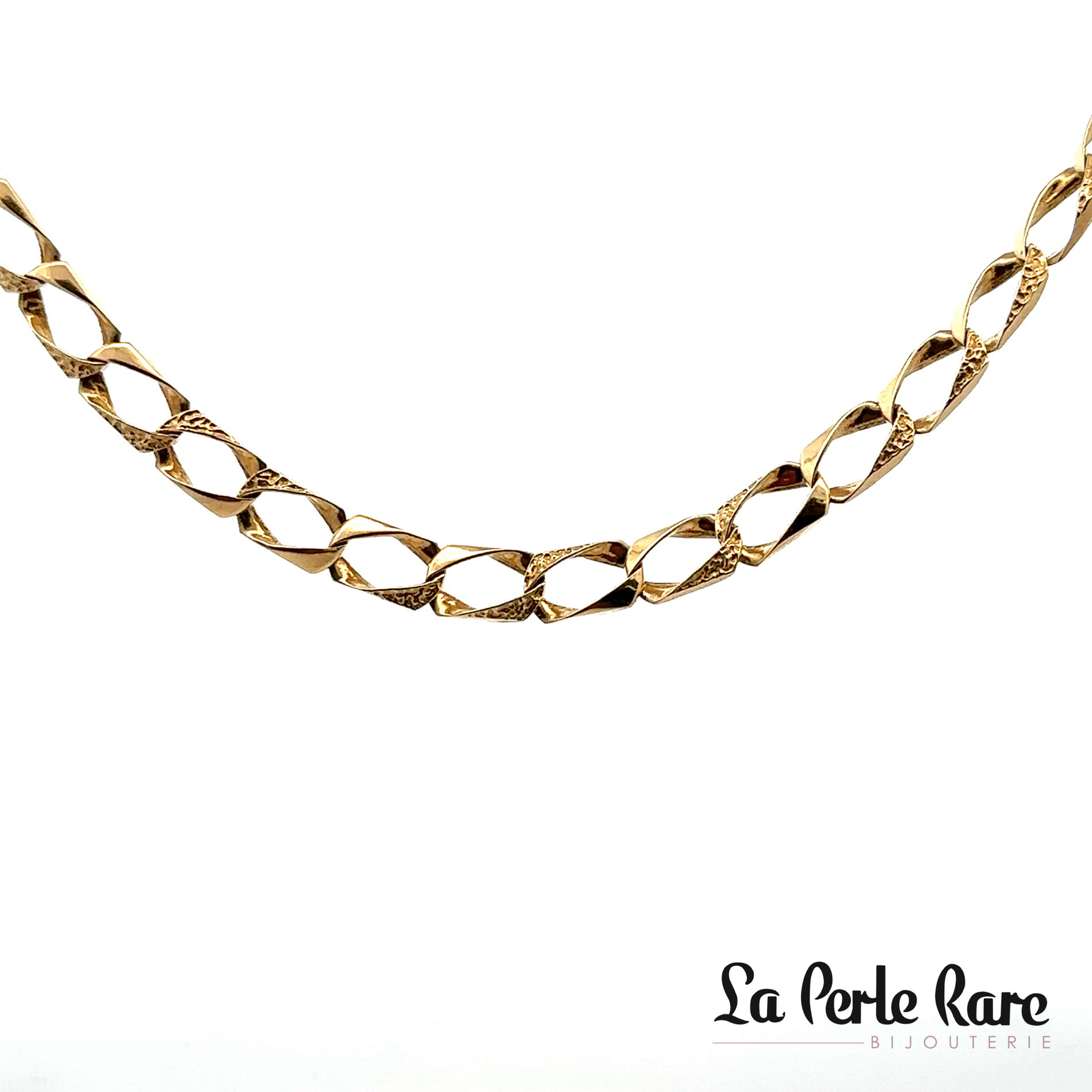 Yellow Gold Curb Chain - LPR-1379-20 - Exclusivity