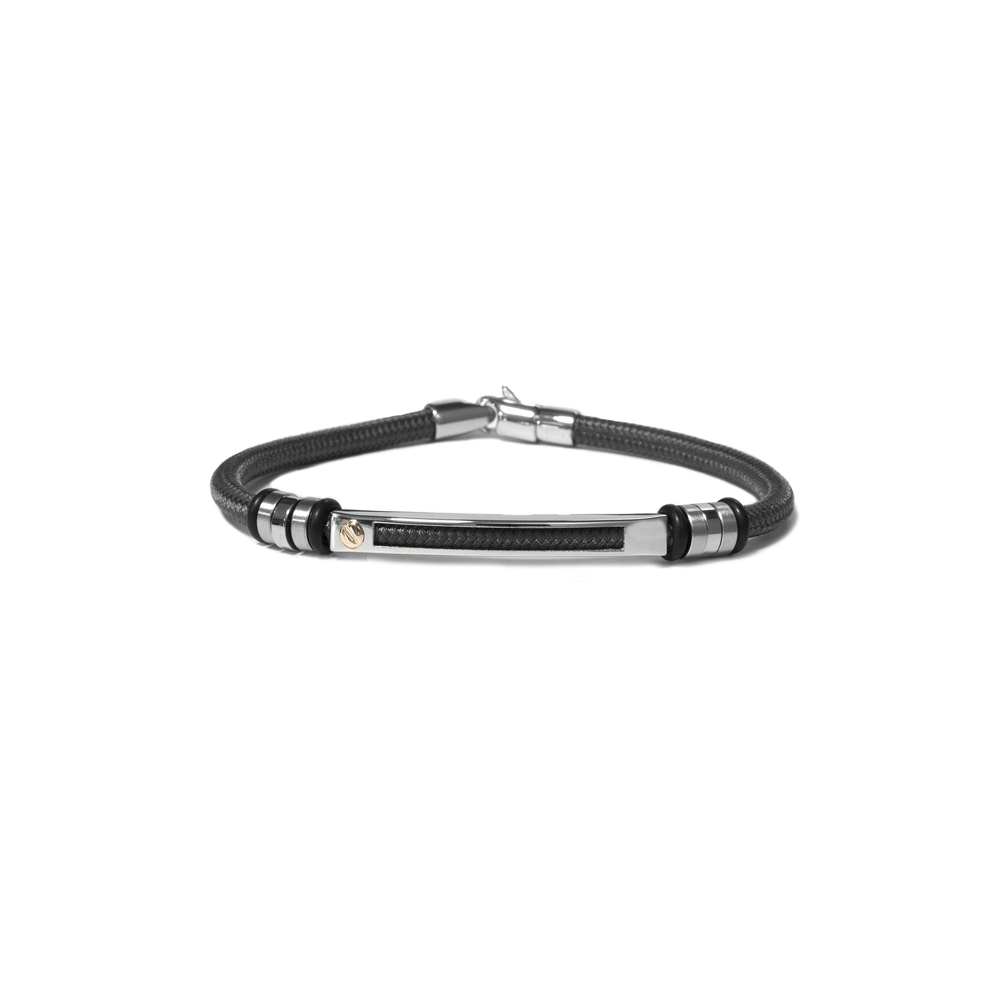 Bracelet nylon gris, acier 2 tons (blanc/rose) - T1V0160280 - The Vault