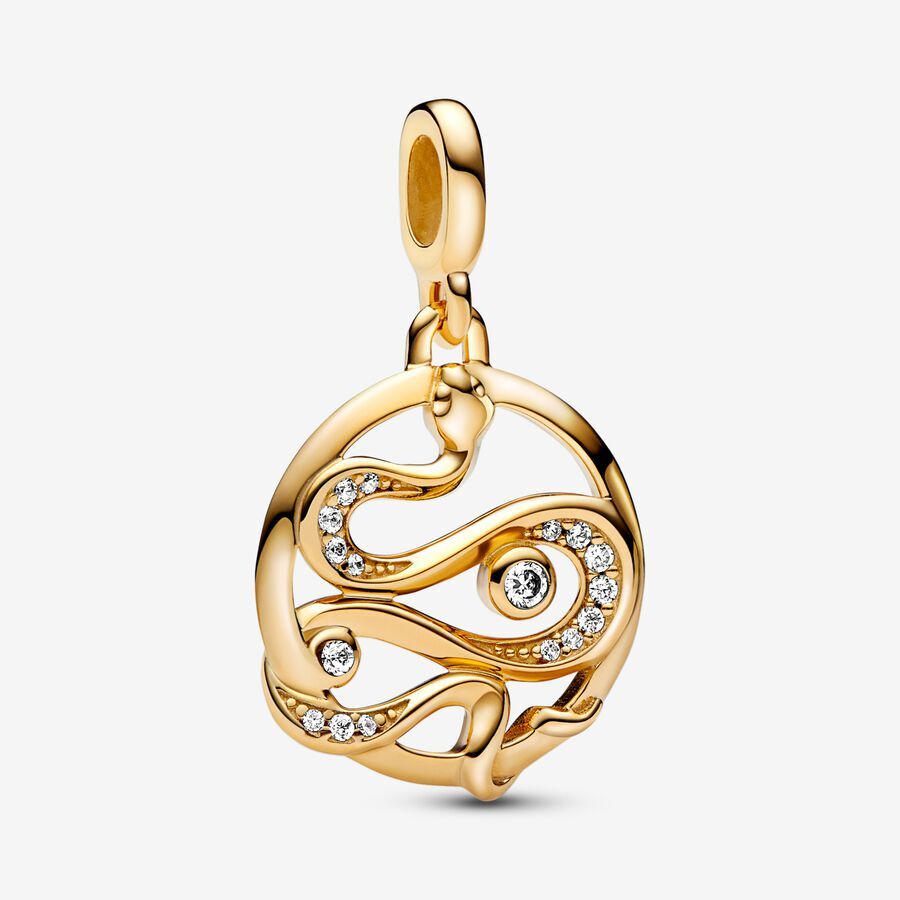 Médaillon serpent pandora me, pandora shine, zircons - 762301C01 - Pandora