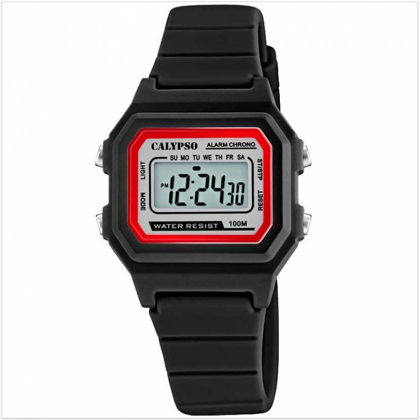 Montre silicone noir/rouge - K5802-6 - Calypso Watches