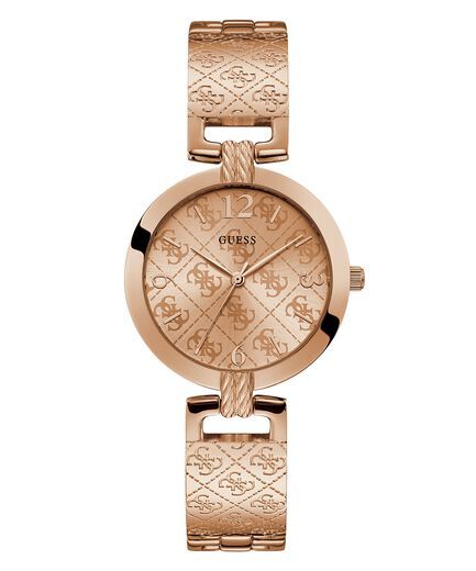 montre acier inoxydable rosé, fond rosé