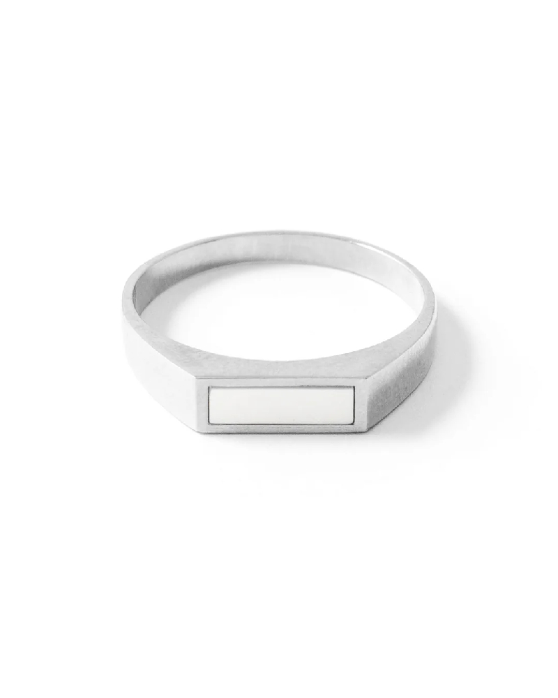 Bague argent, nacre de perle - AUSTER-S-6 - Welldunn