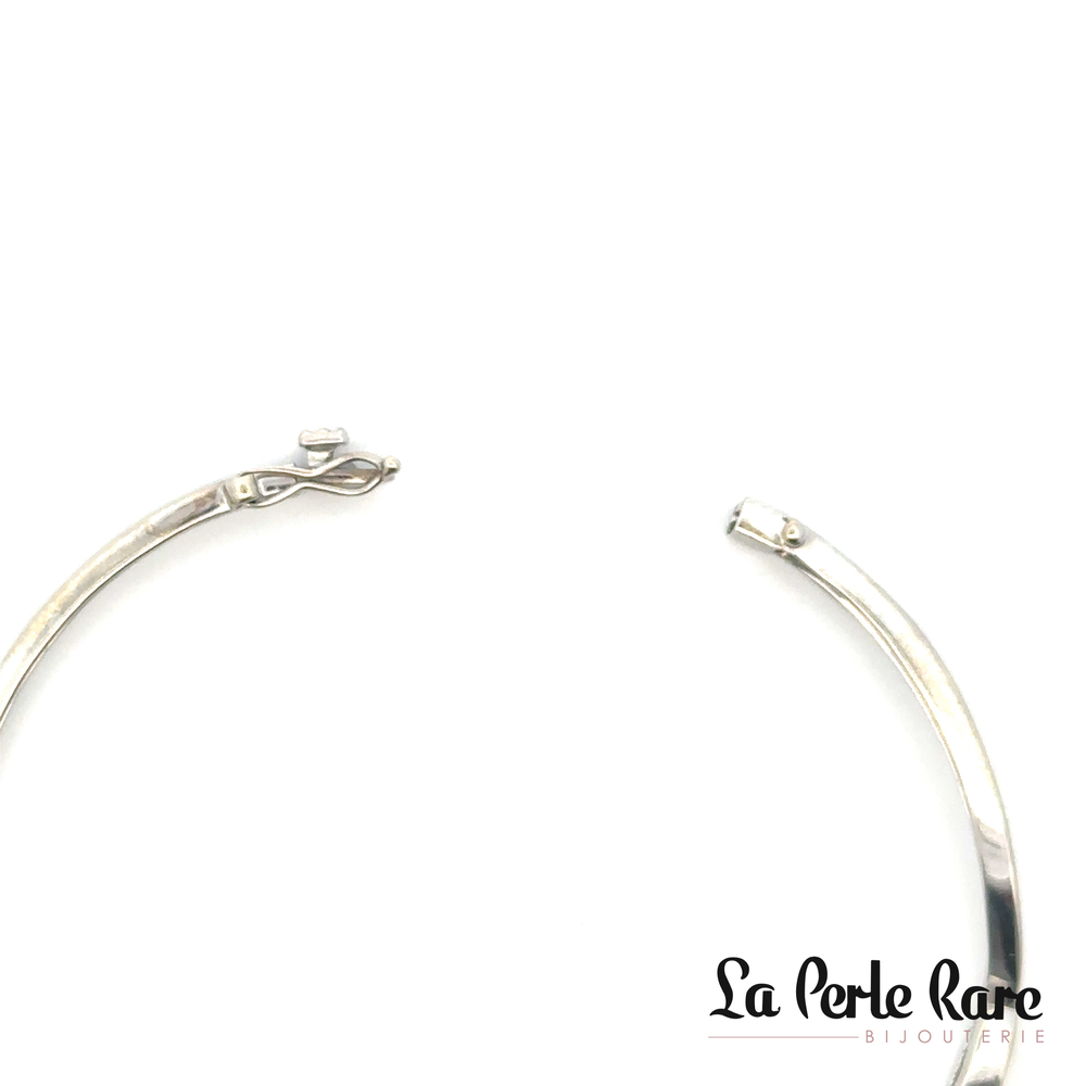 Bracelet rigide or blanc avec 25 pts dia - X13G1103B1674 - Exclusivités