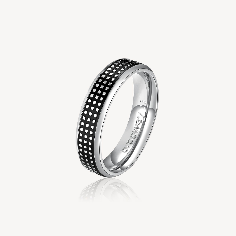 Stainless steel bangle with black enamel - BUL35-11 - Brosway Italia