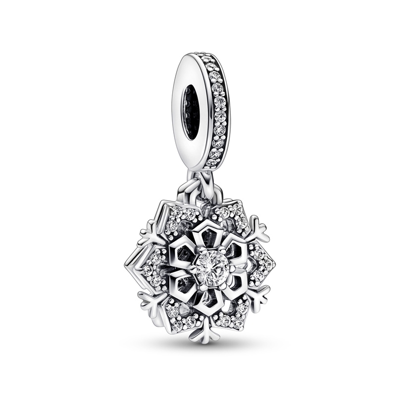 Bille flocon scintillant, argent, zircons - 792355C01 - Pandora