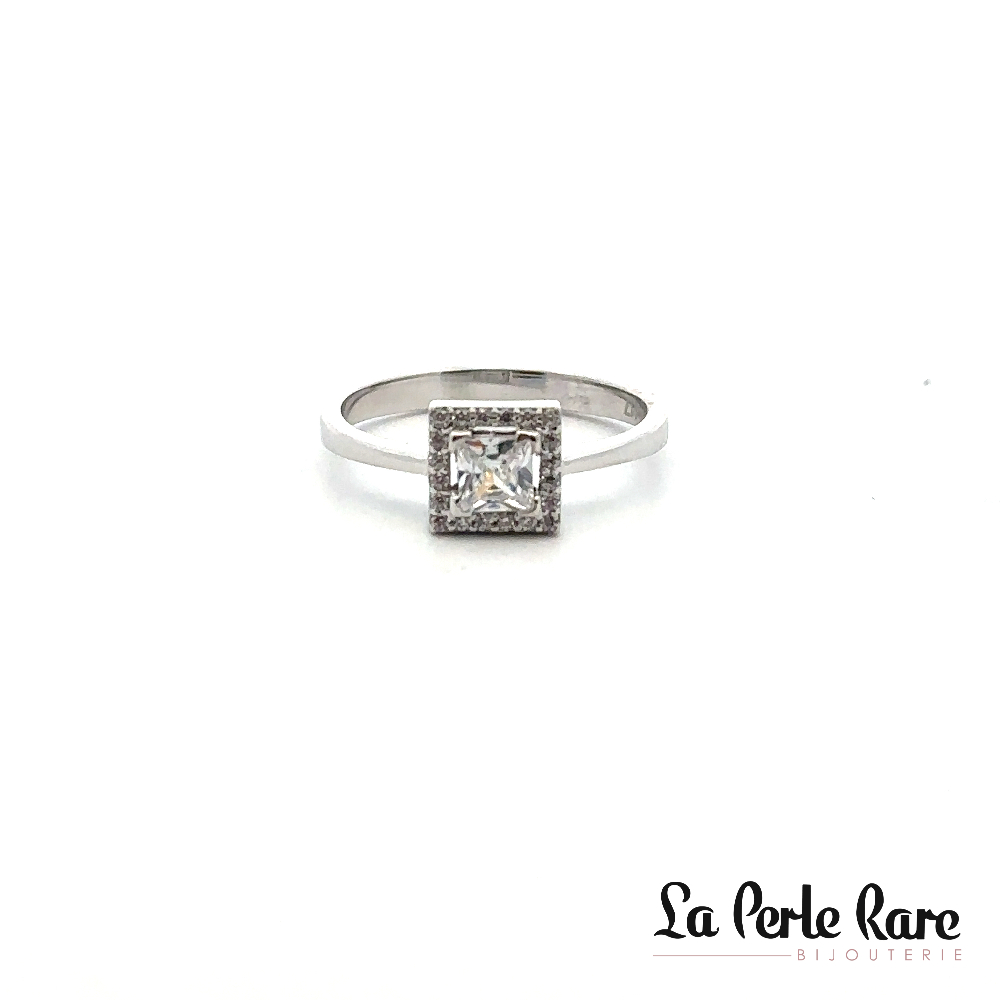 White gold zirconium ring - MAU-22-B-BG - Exclusivity