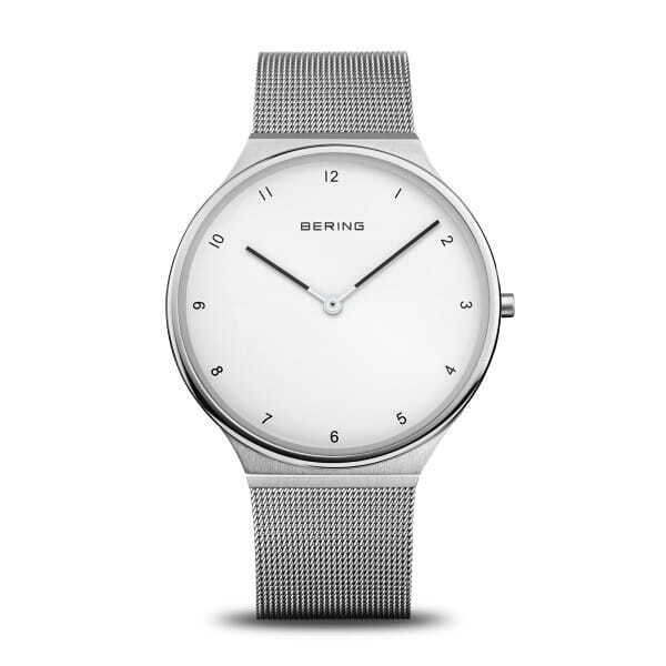 Montre acier, fond blanc - 18440-004 - Bering