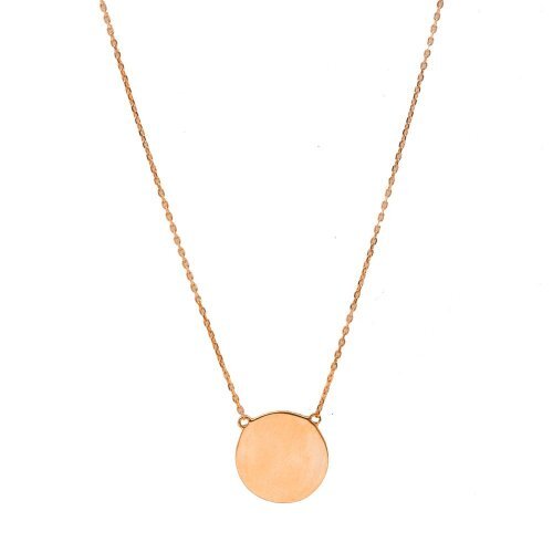 Collier plaque ronde or rose - GC-10-1155R - Exclusivités