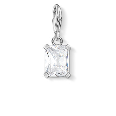 Cz silver, large white stone charm - 1849-051-14 - Thomas Sabo