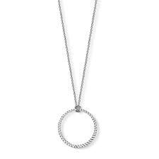 70 cm, blackened silver round pendany - X025163721L70 - Thomas Sabo