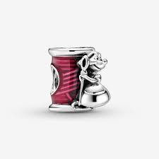 Bille disney fil aiguille de la souris suzy de cendrillon, argent, émail rouge - 799200C01 - Pandora