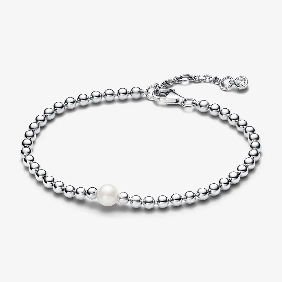 Silver Bracelet, Freshwater Pearl, Cubic Zirconia - 593173C01-16 - Pandora