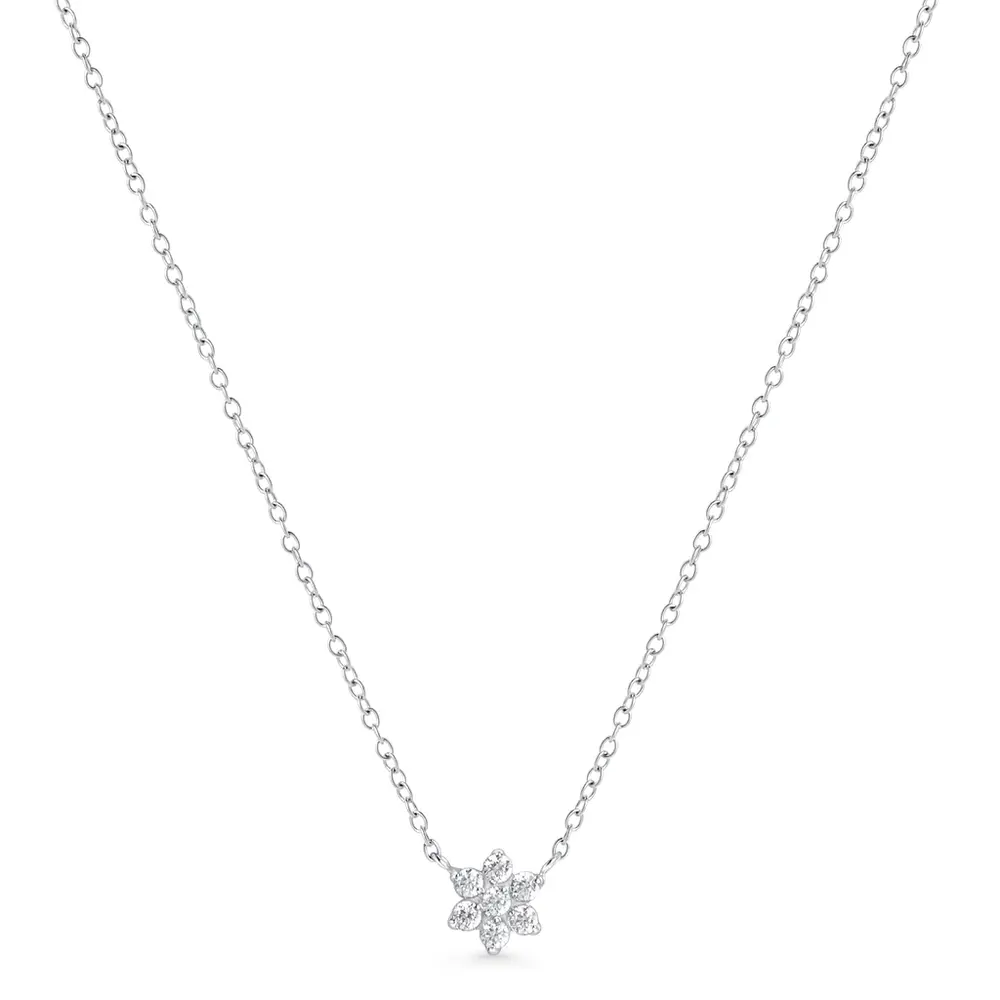 Collier lys, acier, zircons - T422P004AR - Mia