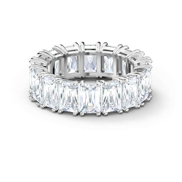 Jonc éternité, métal rhodié, cirstaux blancs - 5572689 - Swarovski