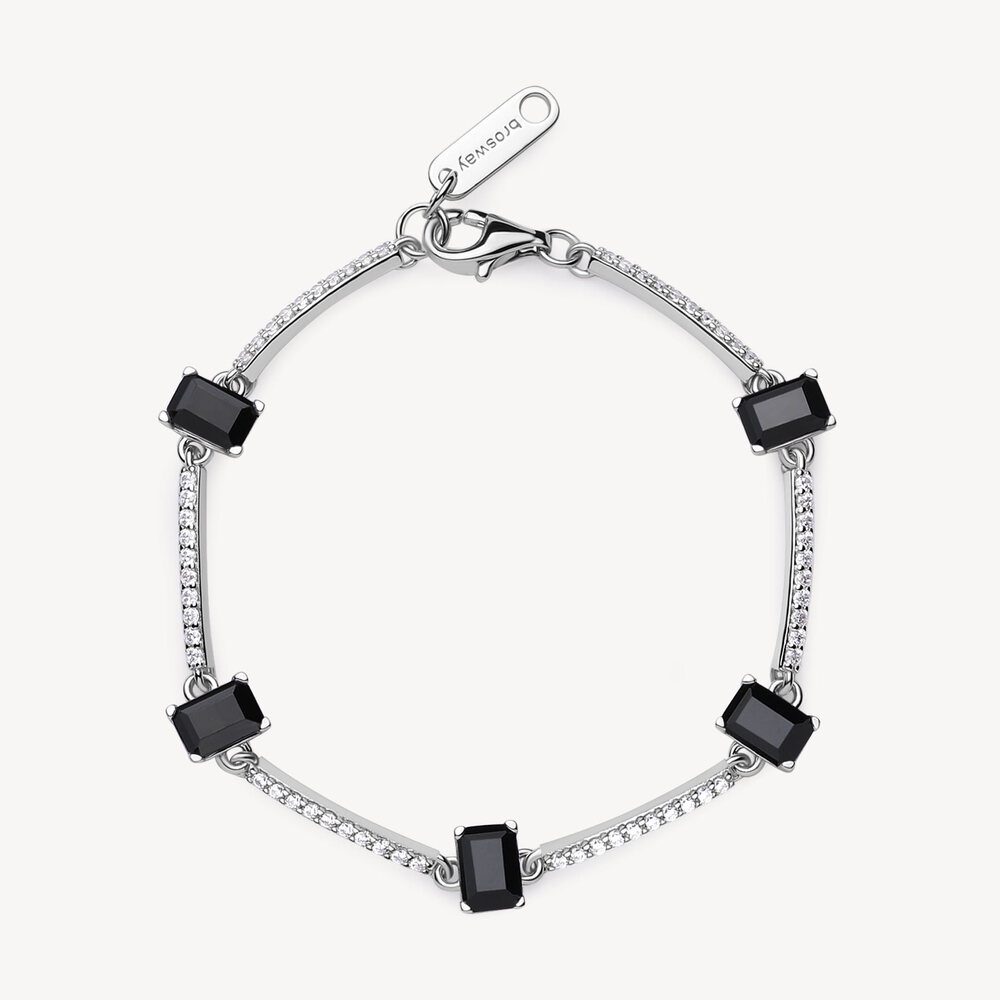 Bracelet argent, zircons blancs et noirs - FMB05 - Brosway Italia