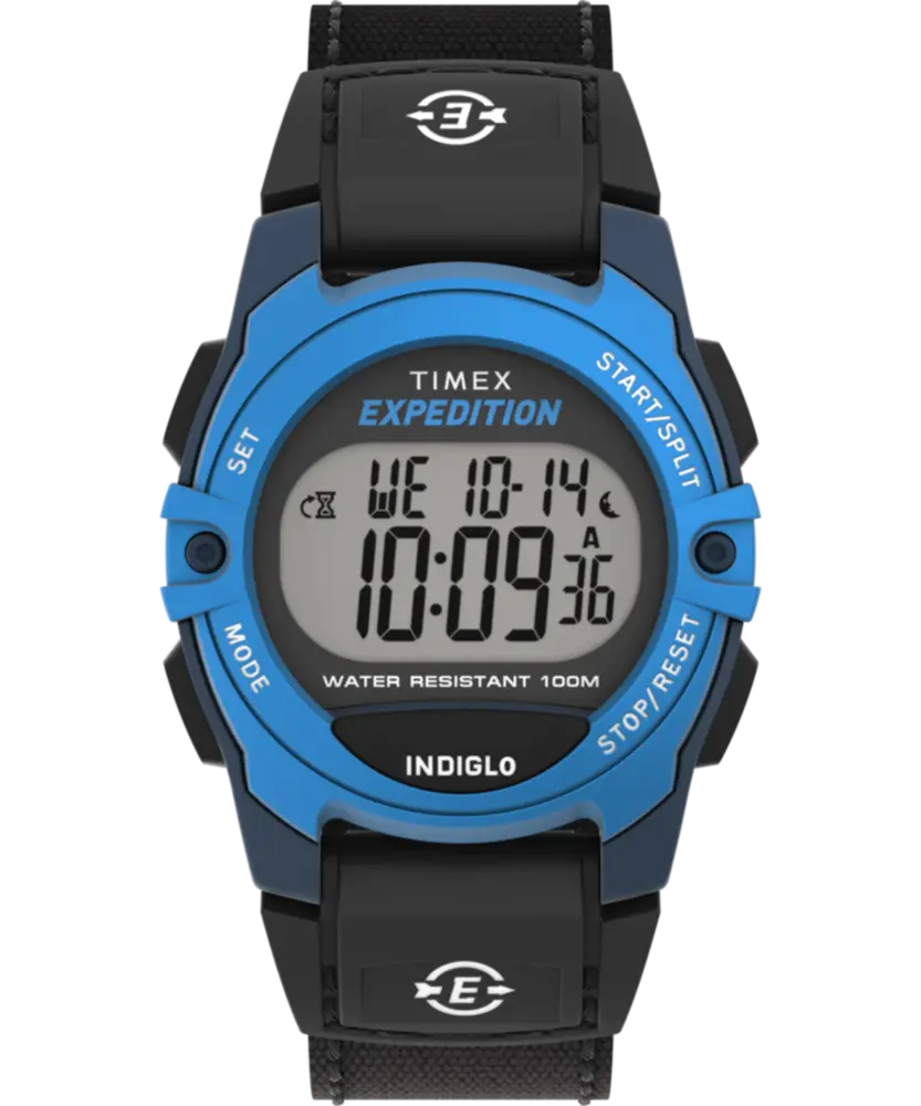 Montre Expédition, nylon noir, plastique bleu - TW4B27900GP - Timex