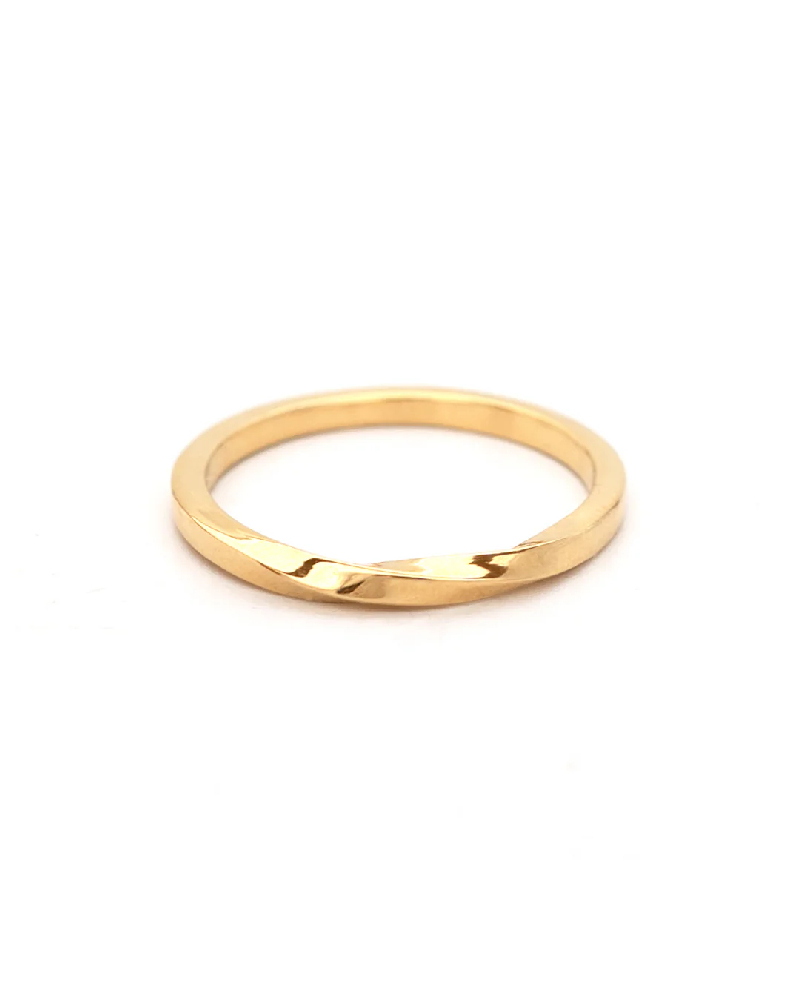 Bague argent doré - HELIX-G-8 - Welldunn