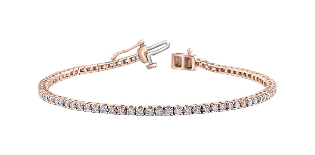 Rose gold tennis brac. with 200 dia pts tot - DX836R200 - Corona