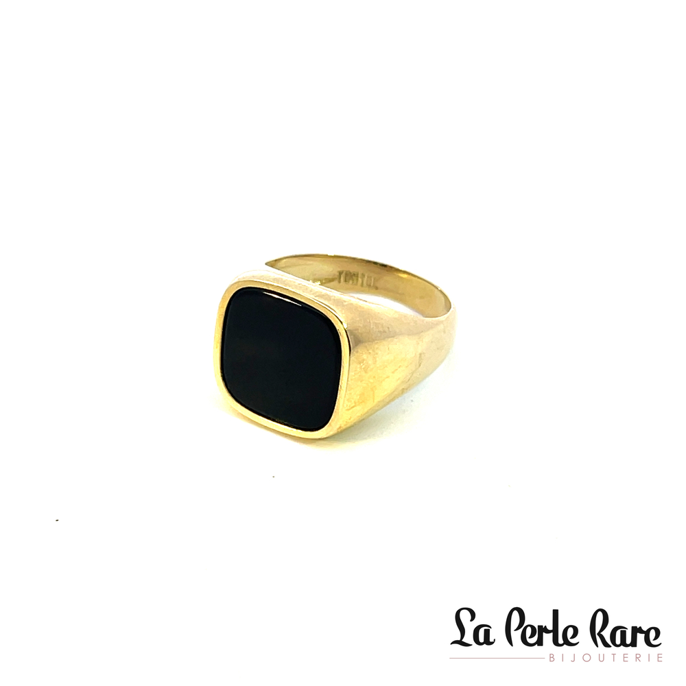 Bague or jaune, onyx - LPR-2080 - Exclusivités