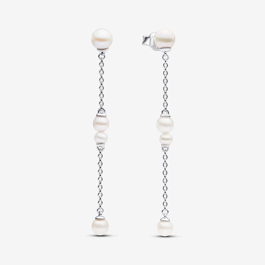  Drop Earrings, Silver, Freshwater Pearls - 293152C01 - Pandora