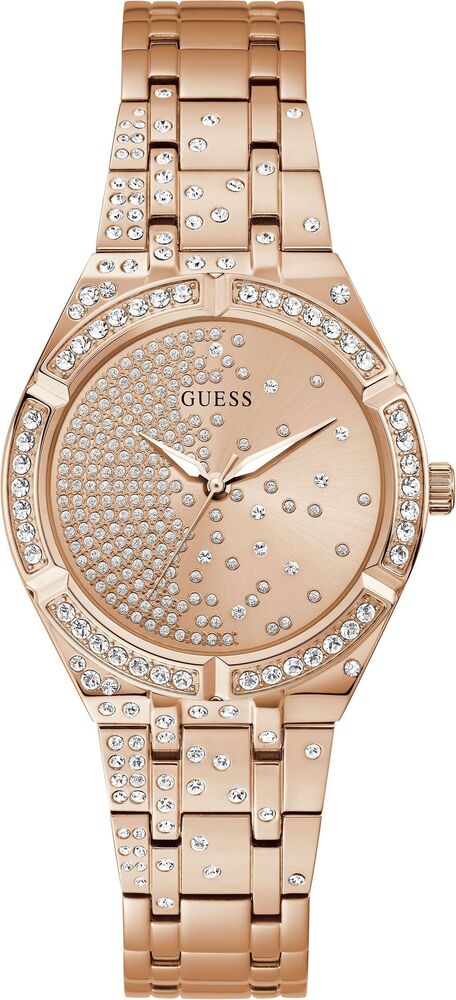 Rose gold stainless steel watch, rose gold dial, zircons - GW0312L3 - Guess