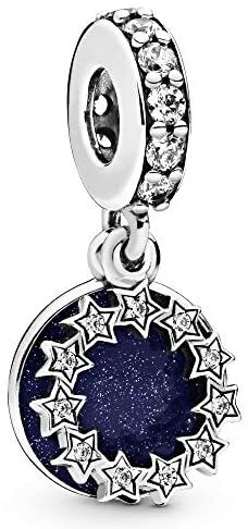 Bille étoiles inspirantes, émail bleu, cz incolores - 798433C01 - Pandora