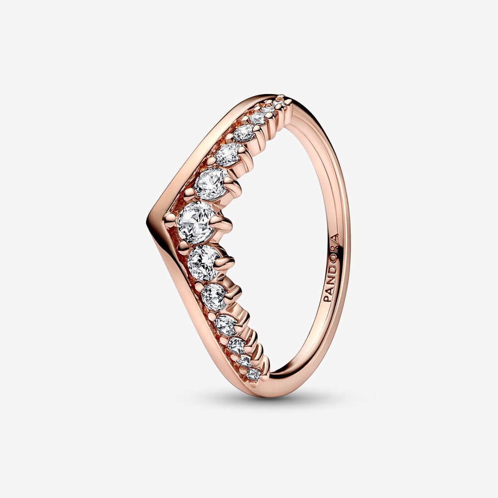 Bague souhait et pavé flottant, pandora rose, zircons - 182320C01-50 - Pandora