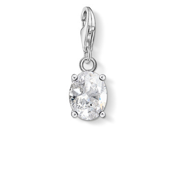 Charm pierre blanche ovale, argent - 1847-051-14 - Thomas Sabo