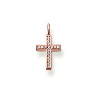 Rose cz cross charm - PE434-416-14 - Thomas Sabo