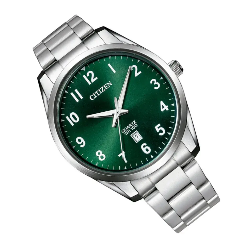 Montre acier, fond vert - BI1031-51X - Citizen