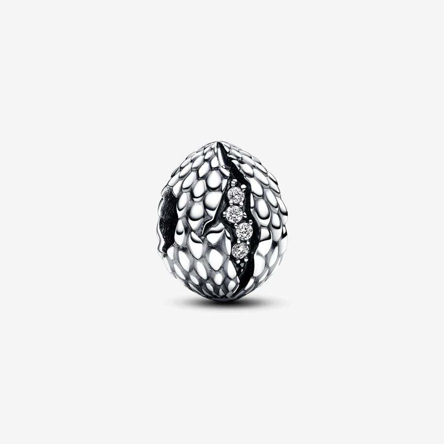 Bille oeuf dragon scintillant de GOT, argent, zircons - 792962C01 - Pandora