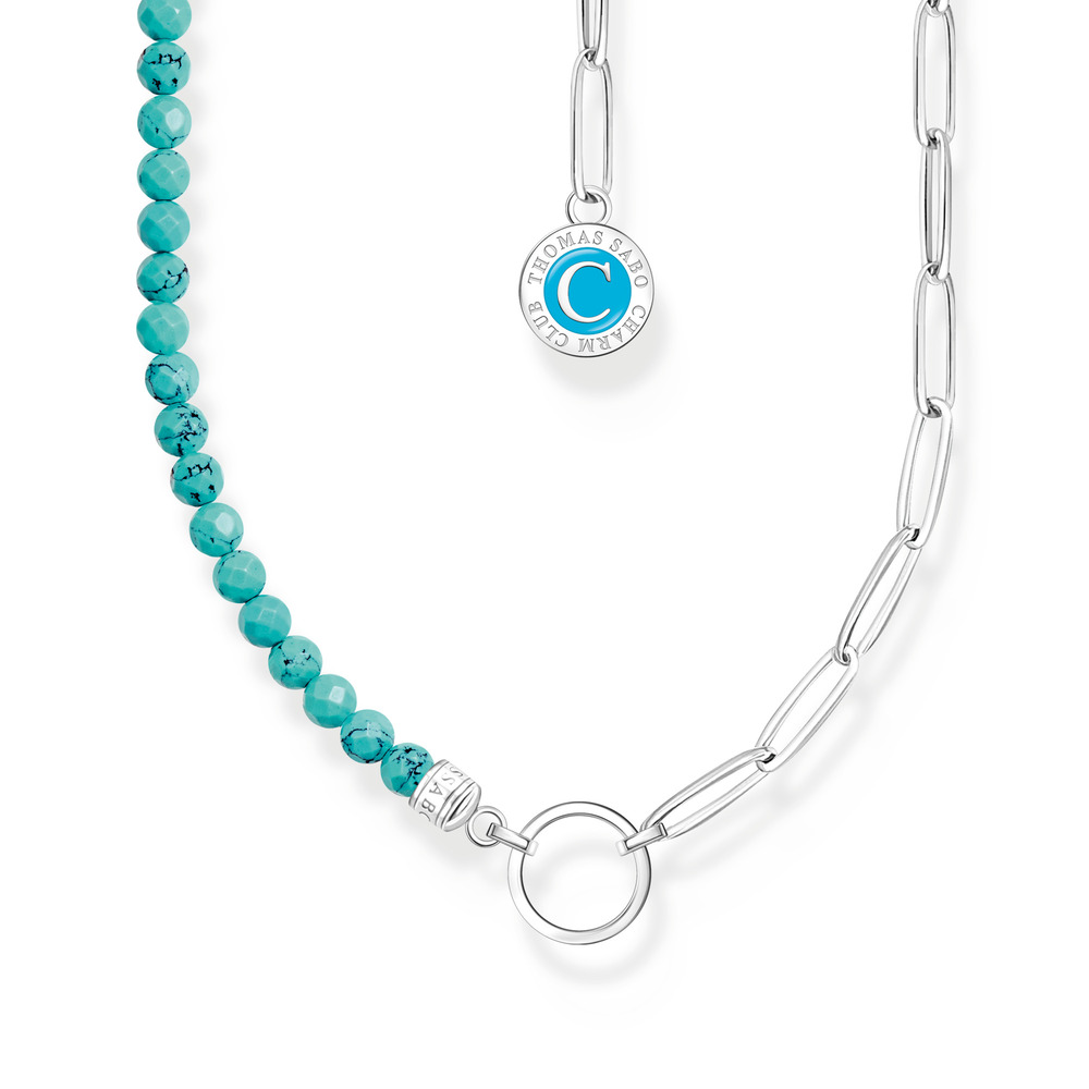 Collier argent, turquoises synthétiques - KE2189-007-17-L45V - Thomas Sabo