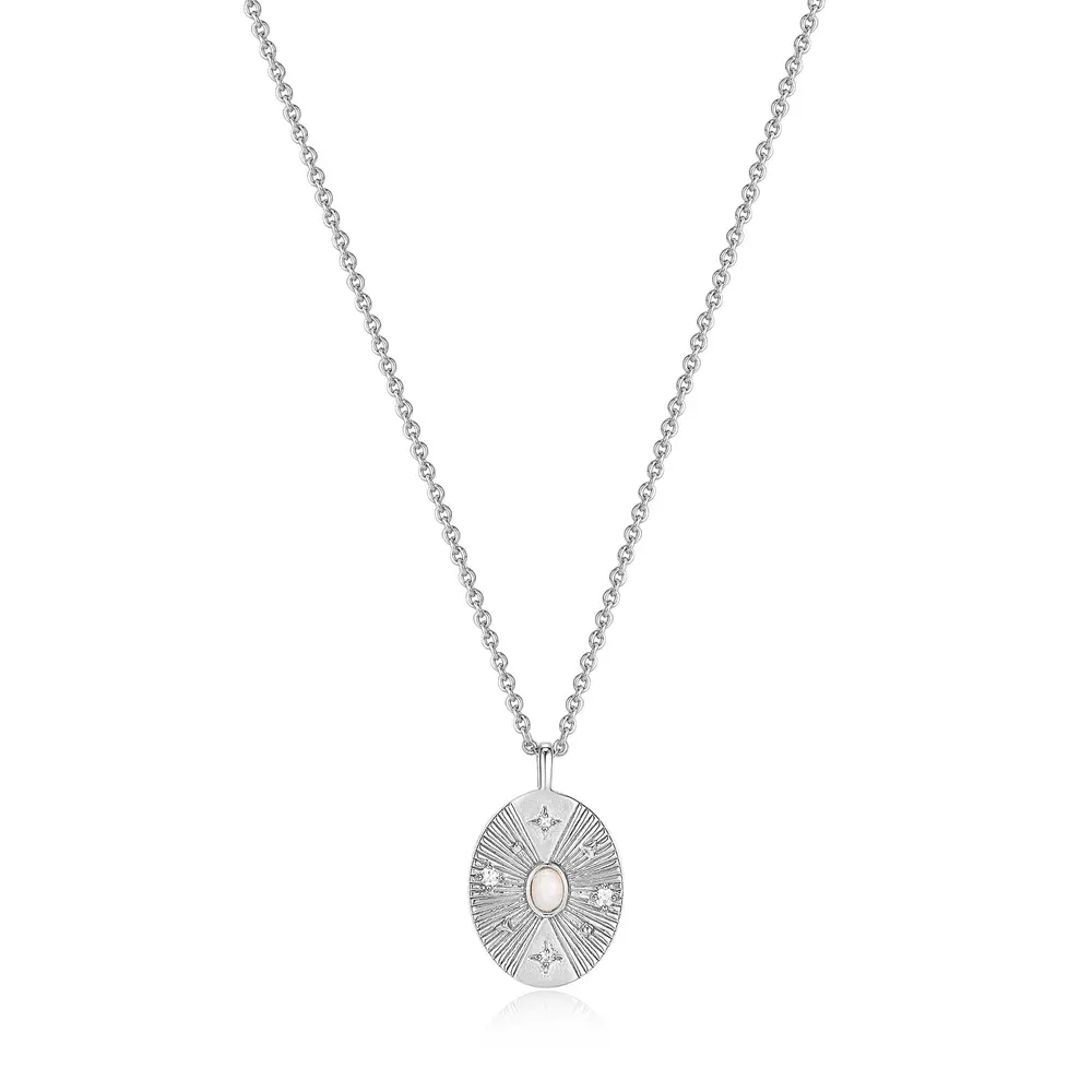 Collier argent rhodié, opale de Kyoto - N034-03H - Ania Haie