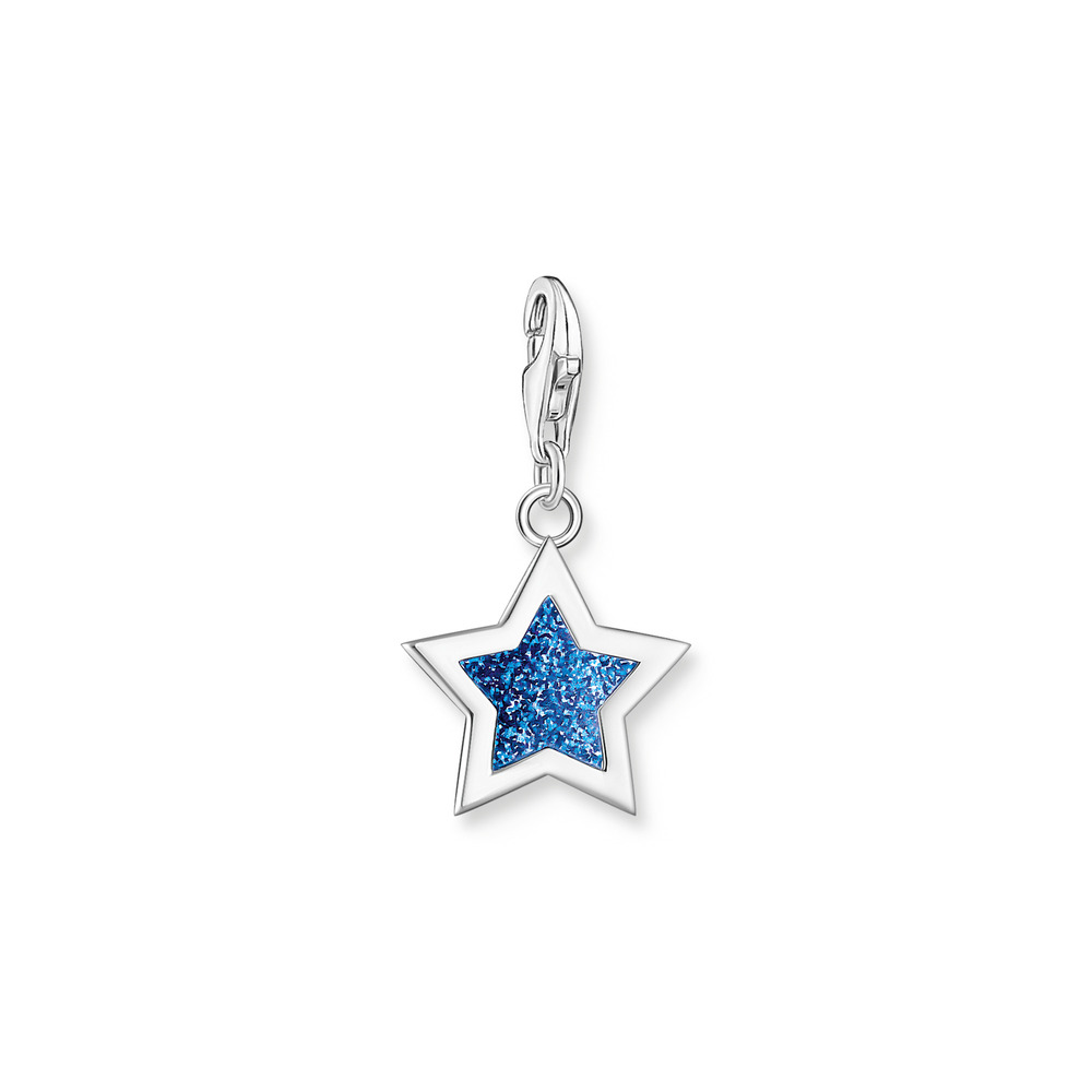 Charm étoile, argent, émail bleu - 2055-007-32 - Thomas Sabo