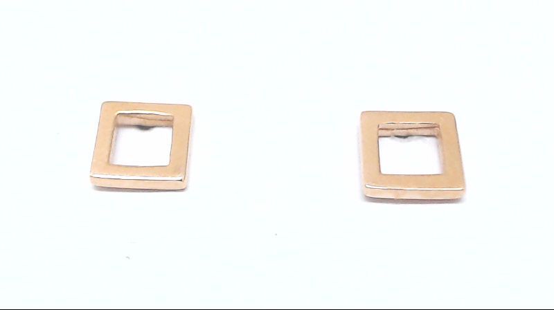 Plain rose gold fixed earrings - EAS-6378-R - Exclusivity