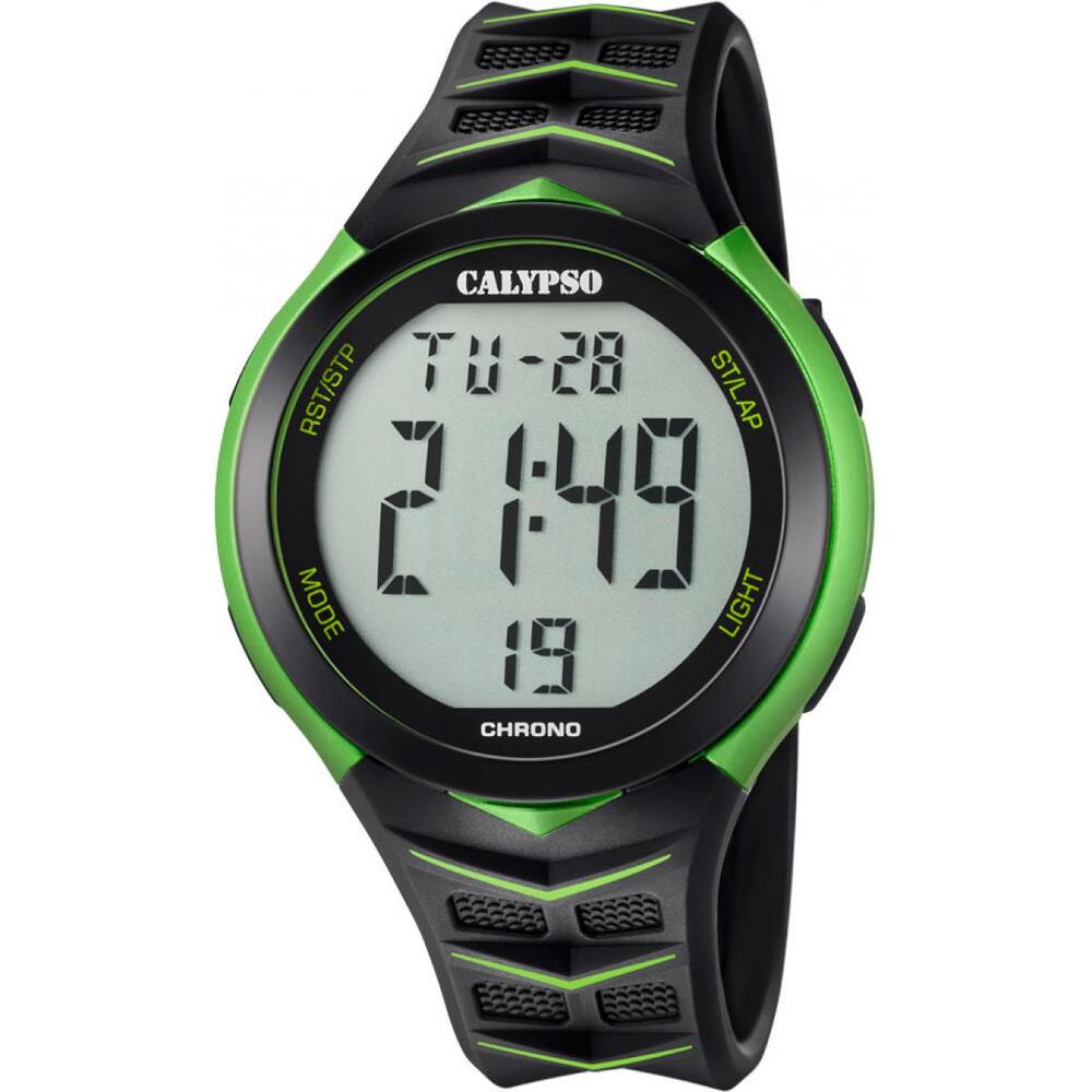 Montre silicone noir/vert