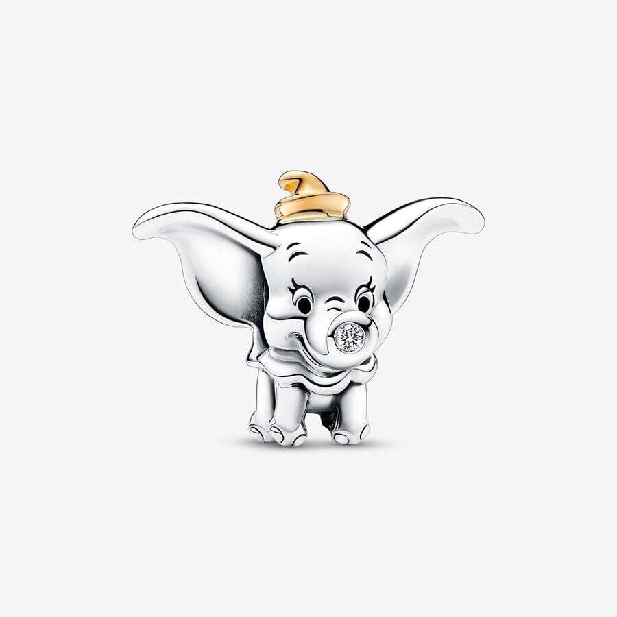 Bille Dumbo 100e anniversaire, argent, or 14k, dia lab - 792748C01 - Pandora