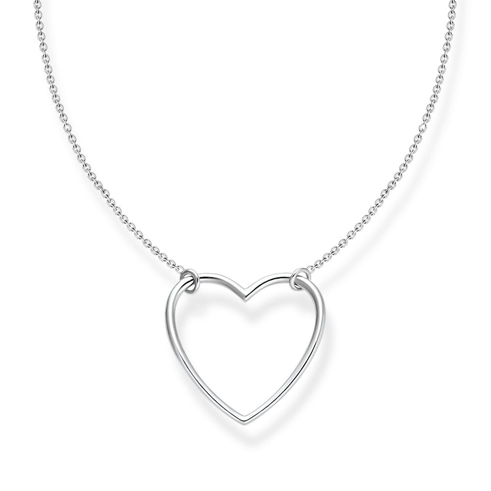 Collier coeur, argent