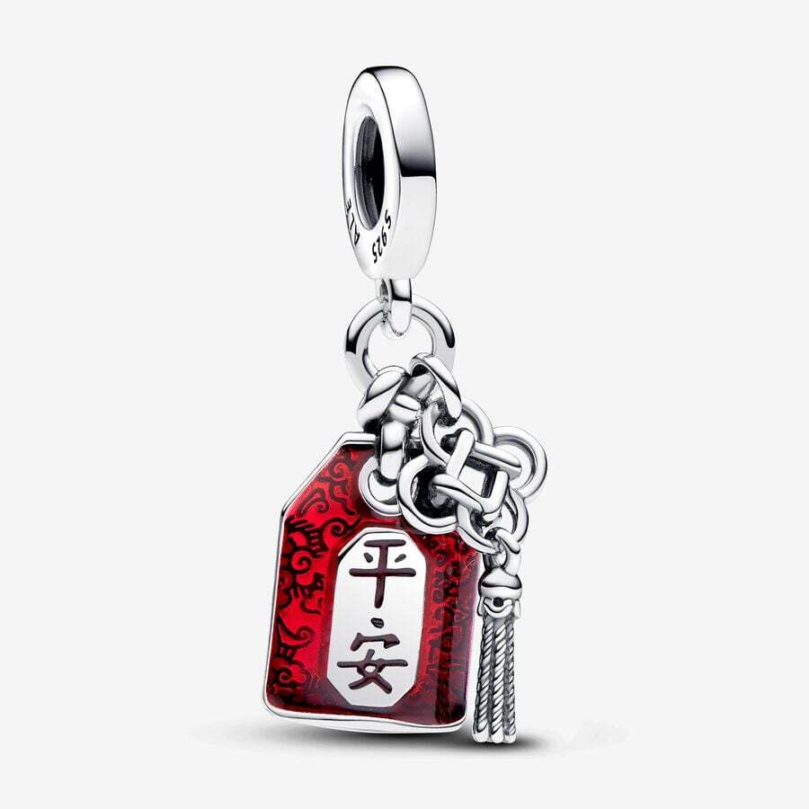 Bille amulette chanceuse, argent, émail rouge - 793054C01 - Pandora