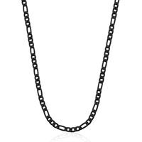 24 in black steel figaro chain - T0XD780424 - Steelx