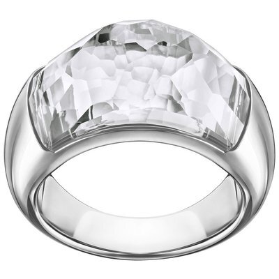 Metal and white crystal ring - 5166257 - Swarovski