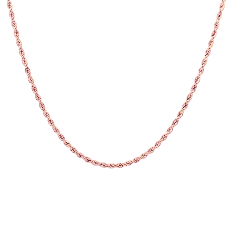 Chaine torsadee donna acier rose - 3060-R-45 - FIVE JWLRY