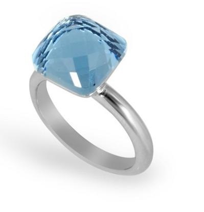 Steel ring with blue stone, si: 8 - T4X7230180 - Steelx