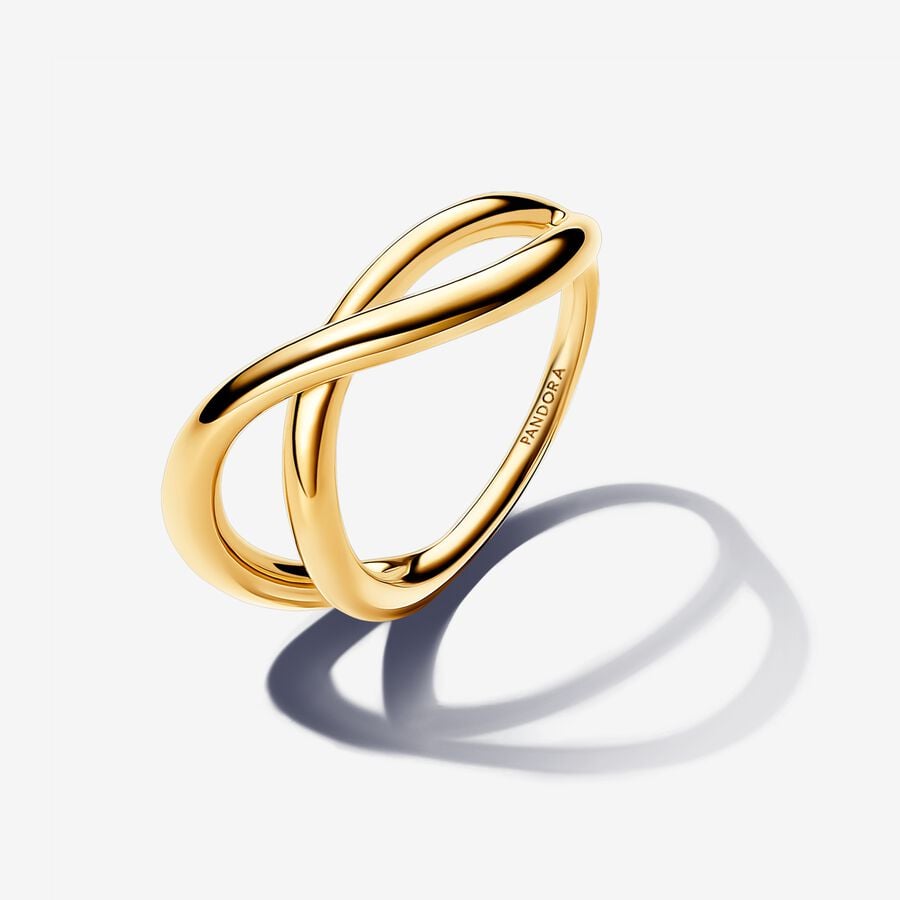 Infinity ring, unique blend of metals plated with 14-carat gold - 163318C00-52 - Pandora