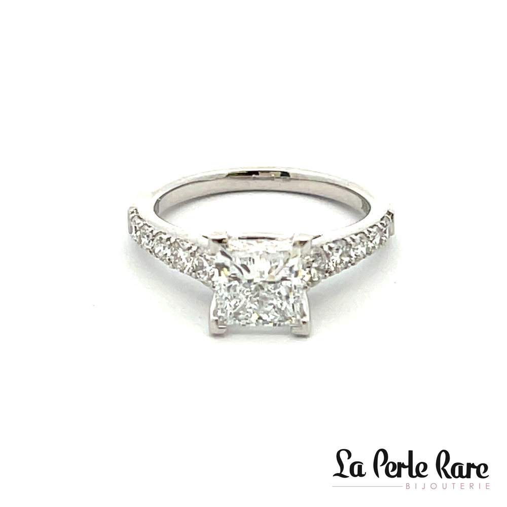 Bague or blanc, 264 pts dia lab tot, certificat - 31375WG-264 - Corona