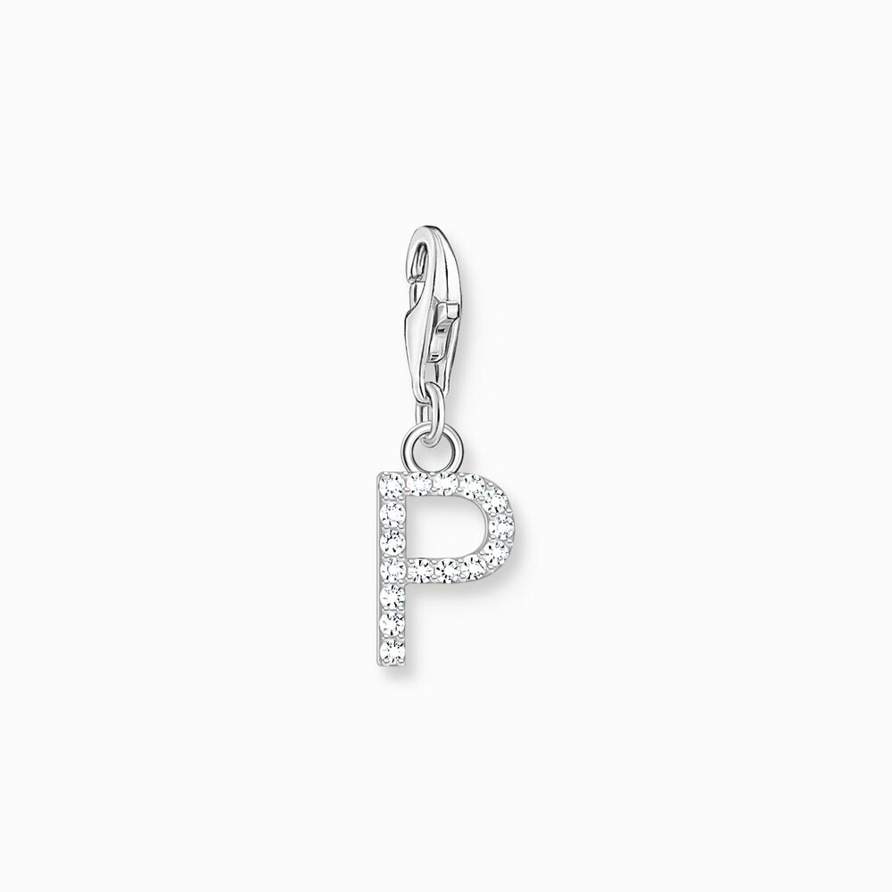 Charm lettre p, argent, zircons - 1953-051-14 - Thomas Sabo