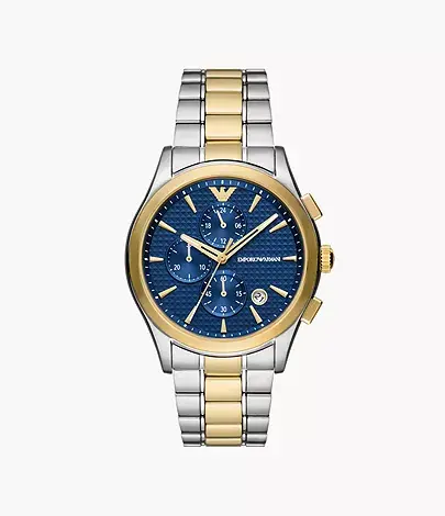 Montre chronographe en acier inoxydable bicolore - AR11579 - Emporio Armani