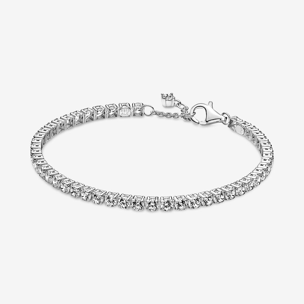 Bracelet tennis scintillant, argent, zircons - 591469C01-16 - Pandora