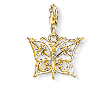 Charm papillon étoile & lune argent doré - 1853-414-14 - Thomas Sabo